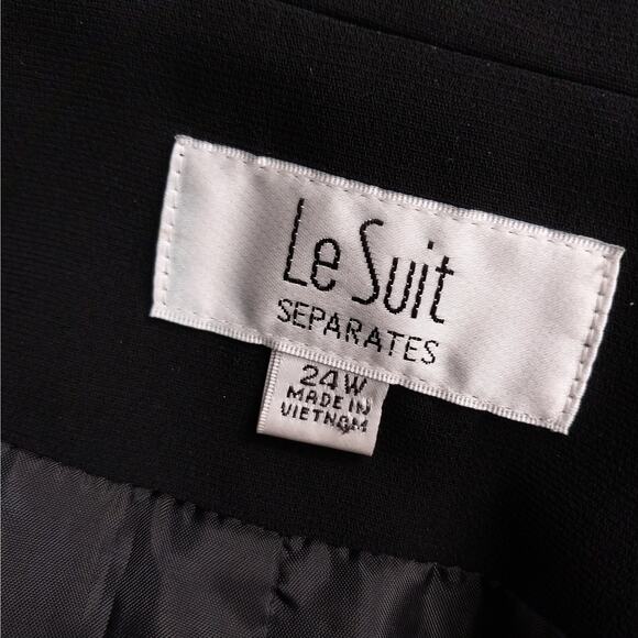 LE SUIT SEPARATES! SLEEK, LUXURIOUS BLACK 3 BUTTON FRONT JACKET, BLAZER! SZ 24W - Picture 8 of 10